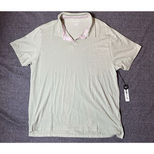 William Rast Shirt Mens XXL Green Pima Modal Short Sleeve Polo Golf Performance